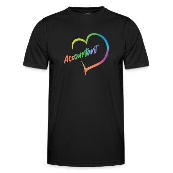 Comptable Comptable Comptable - T-shirt sport Homme - noir - Devant - AI Model Male 178 dark (178cm)