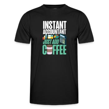Comptable Comptable Comptable - T-shirt sport Homme - noir - Devant - AI Model Male 178 dark (178cm)