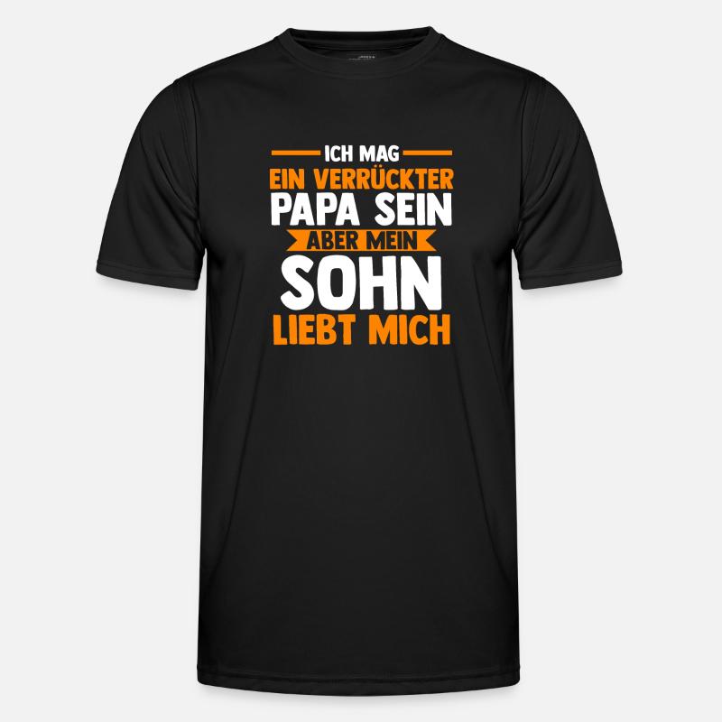 Vater Papi Papa - Männer Funktions-T-Shirt - Schwarz