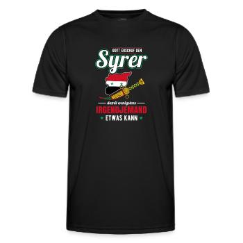 Syrien Syrer Syrischer Krumm Dolch - Männer Funktions-T-Shirt - Schwarz - Vorne - AI Model Male 178 dark (178cm)