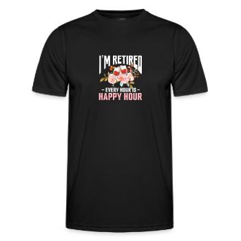 Retirement Pension Pensioner Pensioner Pension Gift - Men's Functional T-Shirt - black - Front - AI Model Male 178 dark (178cm)