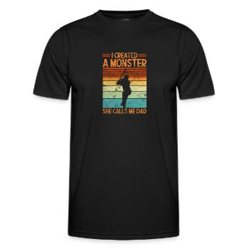 Softball - Männer Funktions-T-Shirt - Schwarz - Vorne - AI Model Male 178 dark (178cm)