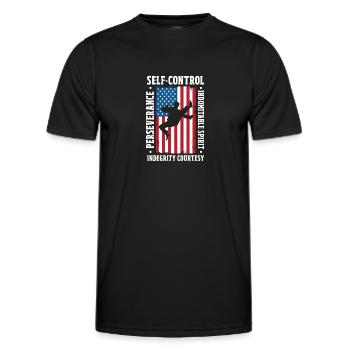 Taekwondo Tae Kwon Do Kampfsport Geschenk - Männer Funktions-T-Shirt - Schwarz - Vorne - AI Model Male 178 dark (178cm)