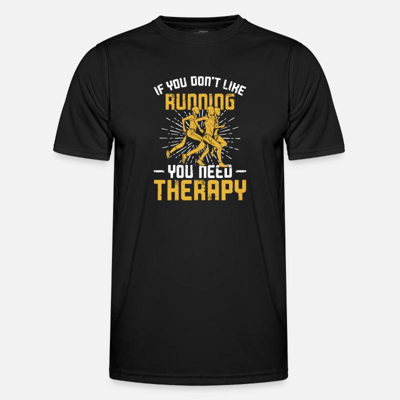 Running Runner Half Marathon - Men's Functional T-Shirt - black