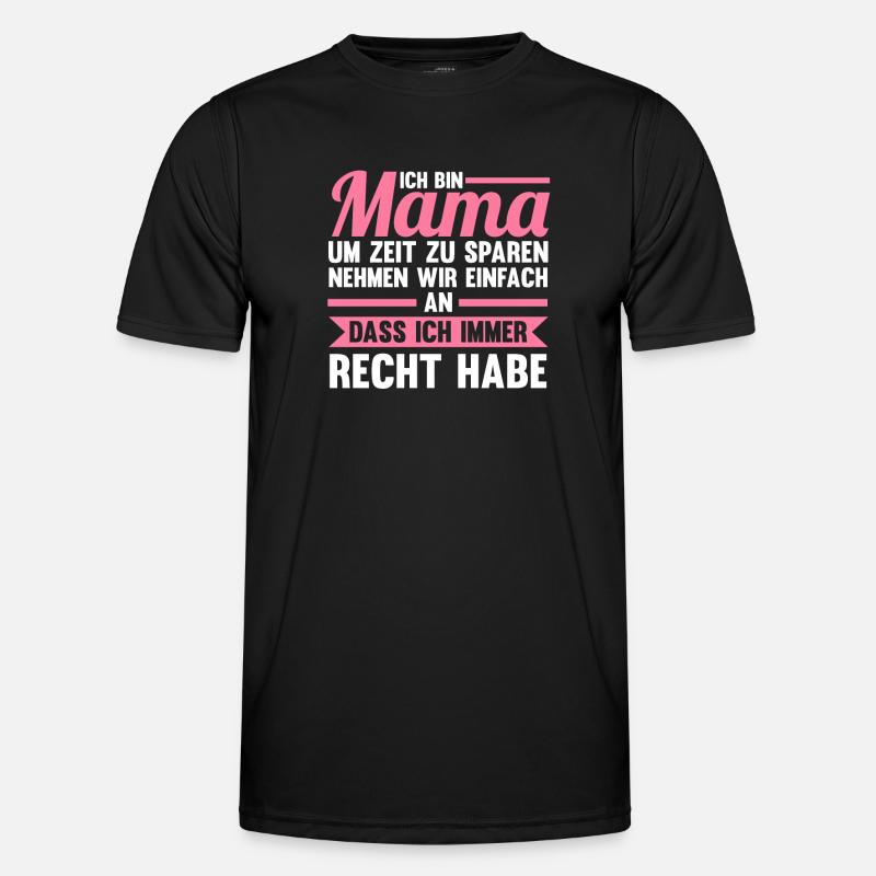Mutter Mama - Männer Funktions-T-Shirt - Schwarz