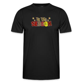 Softball Noël Joueur de softball Cadeau de fête de Noël - T-shirt sport Homme - noir - Devant - AI Model Male 178 dark (178cm)