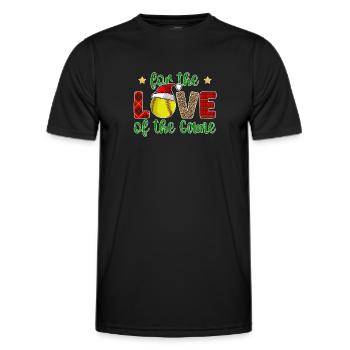 Softball Cadeaux de Noël Joueur de softball Noël - T-shirt sport Homme - noir - Devant - AI Model Male 178 dark (178cm)