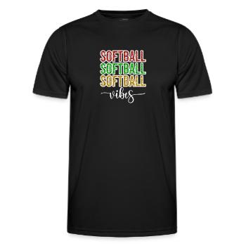 Softball Cadeaux de Noël Joueur de softball Noël - T-shirt sport Homme - noir - Devant - AI Model Male 178 dark (178cm)
