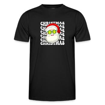 Softball Noël Joueur de softball Cadeau de Noël - T-shirt sport Homme - noir - Devant - AI Model Male 178 dark (178cm)
