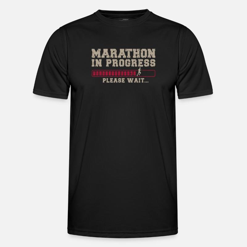 Running Runner Half Marathon - Men's Functional T-Shirt - black