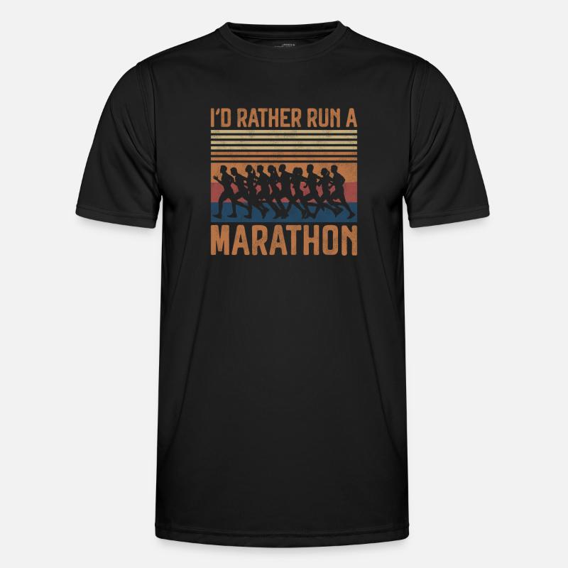 Running Runner Half Marathon - Men's Functional T-Shirt - black
