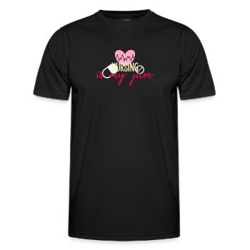 Nursing is my jam - Men's Functional T-Shirt - black - Front - AI Model Male 178 dark (178cm)