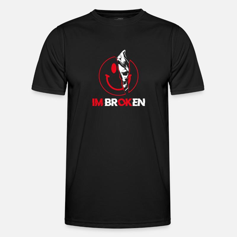 I'm Ok I'm Broken - Men's Functional T-Shirt - black