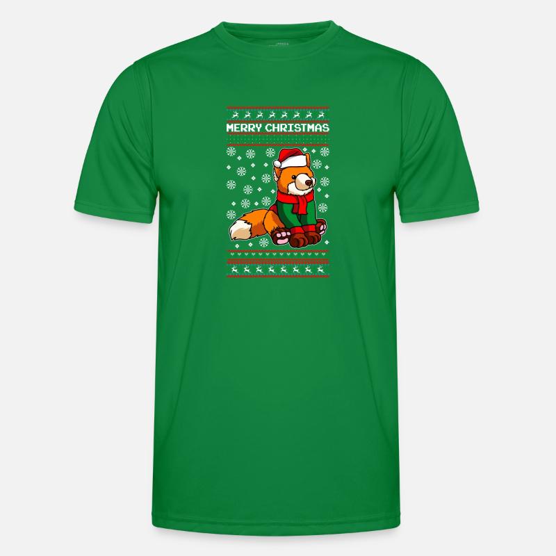Fuchs Ugly Christmas Männer Funktions-T-Shirt
