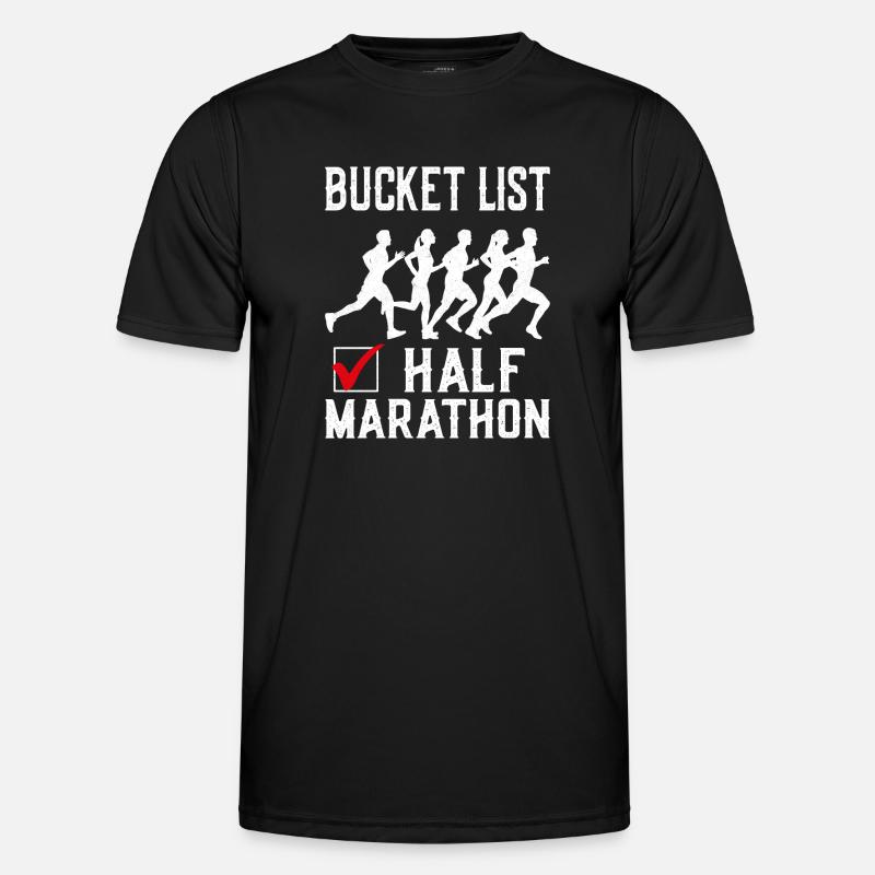 Running Runner Half Marathon - Men's Functional T-Shirt - black