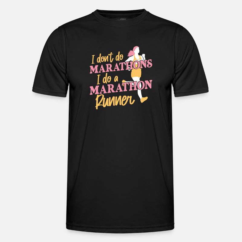 Running Runner Half Marathon - Men's Functional T-Shirt - black
