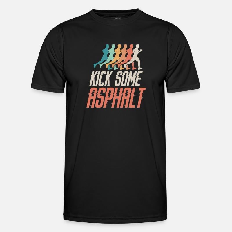 Running Runner Half Marathon - Männer Funktions-T-Shirt - Schwarz