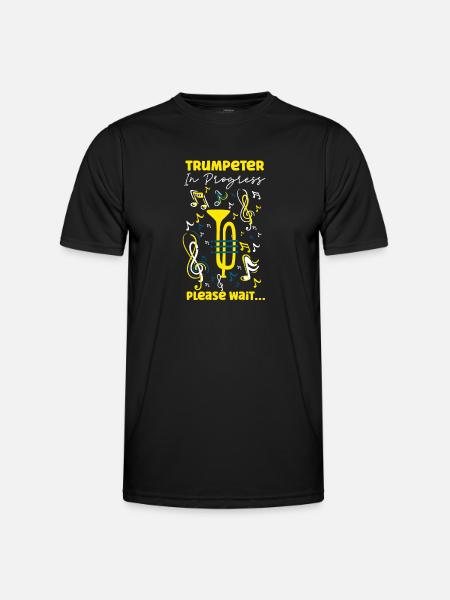Trumpet Player Trumpeter In - Men's Functional T-Shirt - black