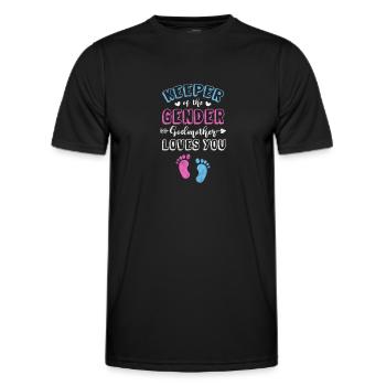 Marraine Tante Marraine Baptême Nièce Neveu Cadeau - T-shirt sport Homme - noir - Devant - AI Model Male 178 dark (178cm)