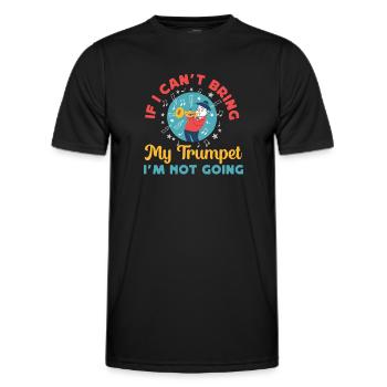 Trompettiste Si je ne peux pas apporter mon - T-shirt sport Homme - noir - Devant - AI Model Male 178 dark (178cm)