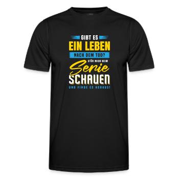 TV Schauen Film Abend Serie Gucken Serie - Männer Funktions-T-Shirt - Schwarz - Vorne - AI Model Male 178 dark (178cm)