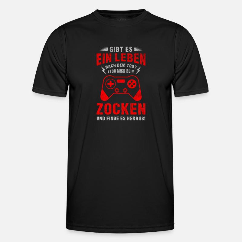 Controller Videospiel Zocker Gamer Computerspiel Männer Funktions-T-Shirt