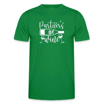 Partenaire dans le vin - T-shirt sport Homme - vert - Devant - AI Model Male 178 dark (178cm)