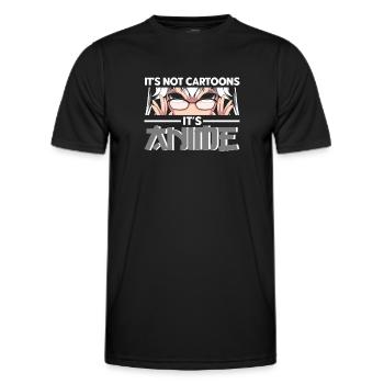 Ce n’est pas des dessins animés son anime - T-shirt sport Homme - noir - Devant - AI Model Male 178 dark (178cm)