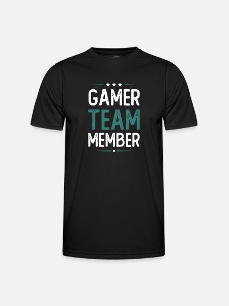 Gamer Team - Männer Funktions-T-Shirt - Schwarz