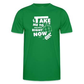 Mallorca Holiday Travel Recreation - Men's Functional T-Shirt - kelly green - Front - AI Model Male 178 dark (178cm)