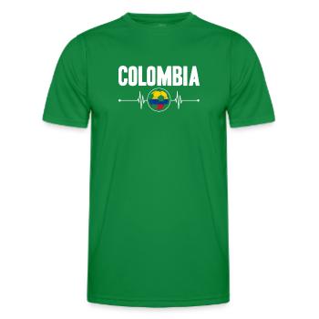 Colombia Fußball Colombia Trikot - Männer Funktions-T-Shirt - Kelly Green - Vorne - AI Model Male 178 dark (178cm)