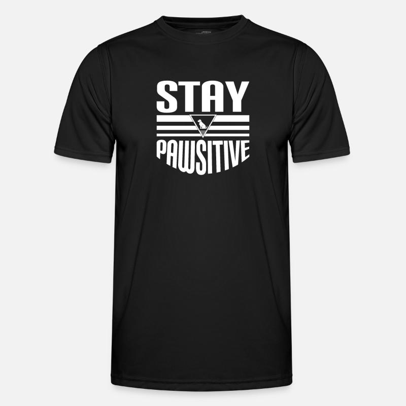 Stay Pawsitive - Men's Functional T-Shirt - black