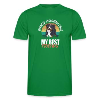 Bouvier bernois - T-shirt sport Homme - vert - Devant - AI Model Male 178 dark (178cm)