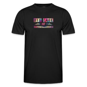 The location is drunken vintage boozing - Men's Functional T-Shirt - black - Front - AI Model Male 178 dark (178cm)