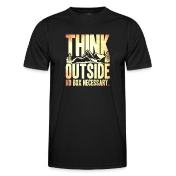 Think Outside No Necessary - Men's Functional T-Shirt - black - Front - AI Model Male 178 dark (178cm)