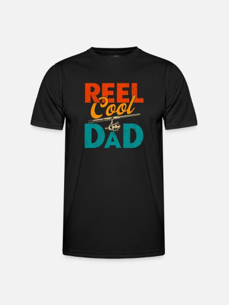 Reel Cool Dad Fishing Father - Men's Functional T-Shirt - black