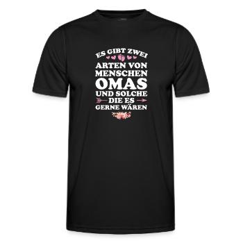 Oma Großmutter Großeltern Geschenk - Männer Funktions-T-Shirt - Schwarz - Vorne - AI Model Male 178 dark (178cm)