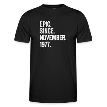 45 Years Old Epic Since November 1977 45th - Men's Functional T-Shirt - black - Front - AI Model Male 178 dark (178cm)