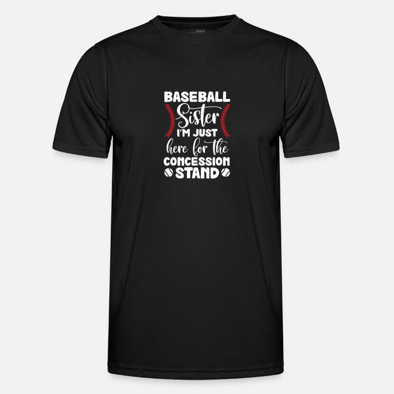 Baseball Schwester - Männer Funktions-T-Shirt - Schwarz
