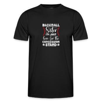 Baseball Soeur Frère Frères et Sœurs Cadeau - T-shirt sport Homme - noir - Devant - AI Model Male 178 dark (178cm)