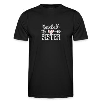 Baseball Soeur Frère Frères et Sœurs Cadeau - T-shirt sport Homme - noir - Devant - AI Model Male 178 dark (178cm)