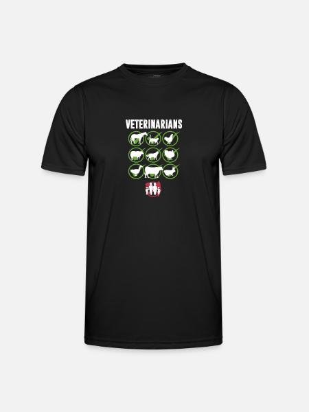 Tierarzt - Männer Funktions-T-Shirt - Schwarz