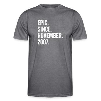 Epic depuis novembre 2007 15ème anniversaire - T-shirt sport Homme - mélange sombre  - Devant - AI Model Male 178 dark (178cm)