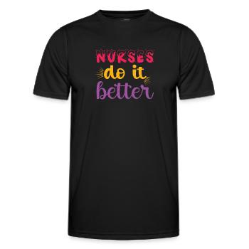 Krankenschwester Krankenhaus Not - Männer Funktions-T-Shirt - Schwarz - Vorne - AI Model Male 178 dark (178cm)