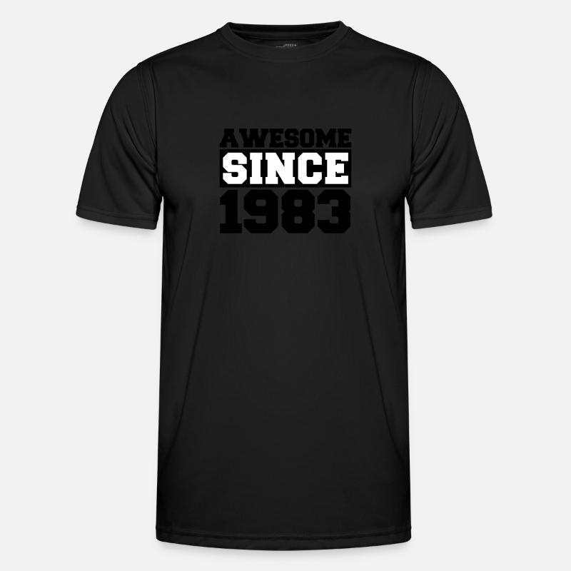 Awesome since 1983 - Männer Funktions-T-Shirt - Schwarz