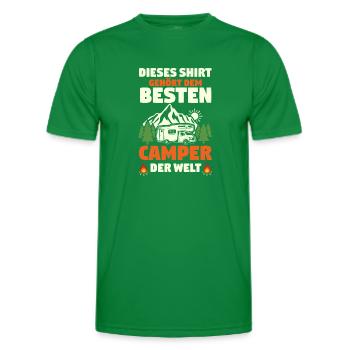 Wohnmobil Wohnwagen Caravan Camping Camper - Männer Funktions-T-Shirt - Kelly Green - Vorne - AI Model Male 178 dark (178cm)