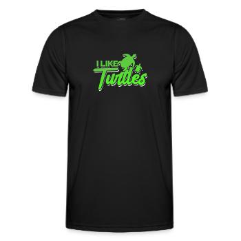 Turtle Turtle Sea Sea Creatures Gift - Men's Functional T-Shirt - black - Front - AI Model Male 178 dark (178cm)