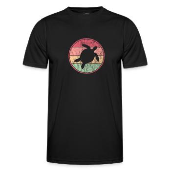 Tortue - T-shirt sport Homme - noir - Devant - AI Model Male 178 dark (178cm)