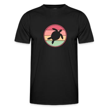 Turtle Turtle Sea Sea Creatures Gift - Men's Functional T-Shirt - black - Front - AI Model Male 178 dark (178cm)