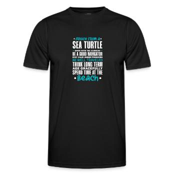 Turtle Turtle Sea Sea Creatures Gift - Men's Functional T-Shirt - black - Front - AI Model Male 178 dark (178cm)
